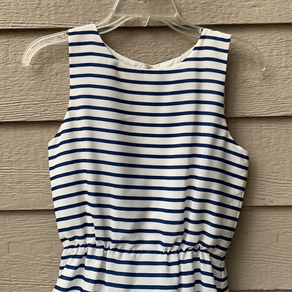 J.Crew Navy and White Striped Nautical Cinched Waist Dress - Picture 5 of 7